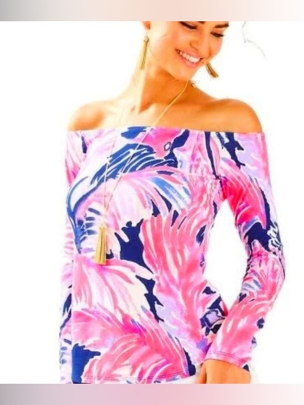 Lilly Pulitzer Audelia Off the Shoulder Top Small